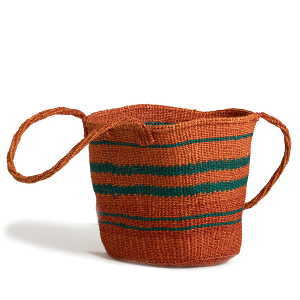 Orange Satchel with Emerald with Stripes - Kenya