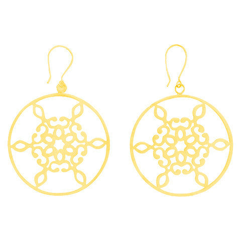 Gold Snowflake Earrings - Afghanistan